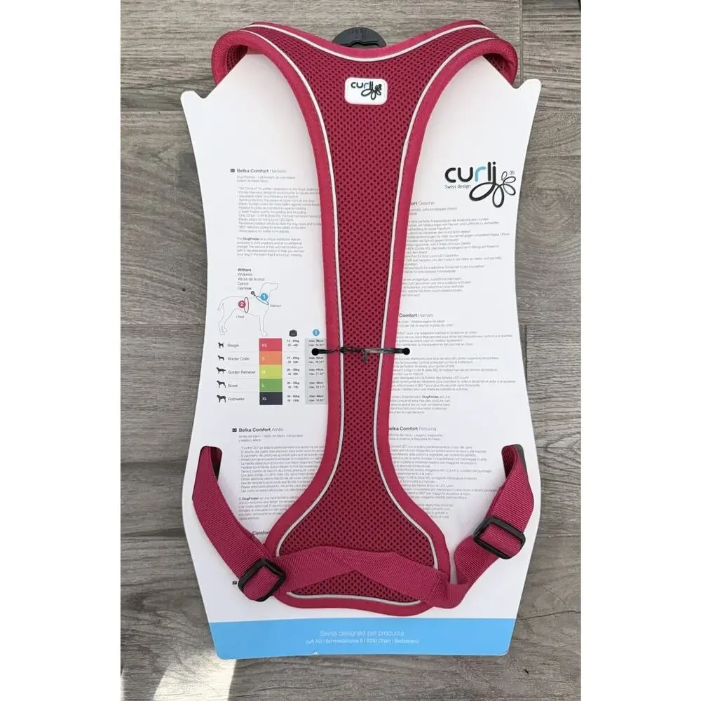 Curli Belka Comfort Dog Harness Size Small New with Tags Red Color